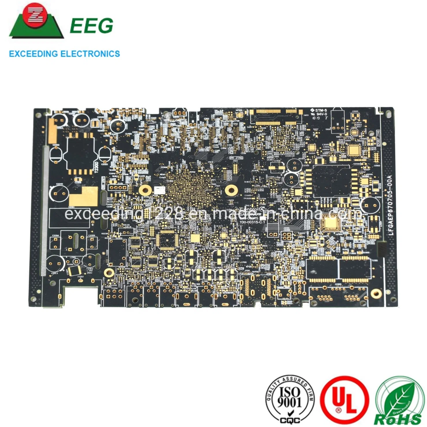 Shenzhen preço de fábrica da placa de circuito impresso de multicamadas para cegos e furos enterradas ouro de imersão, Placa de Circuito do PCB do controlador HDI