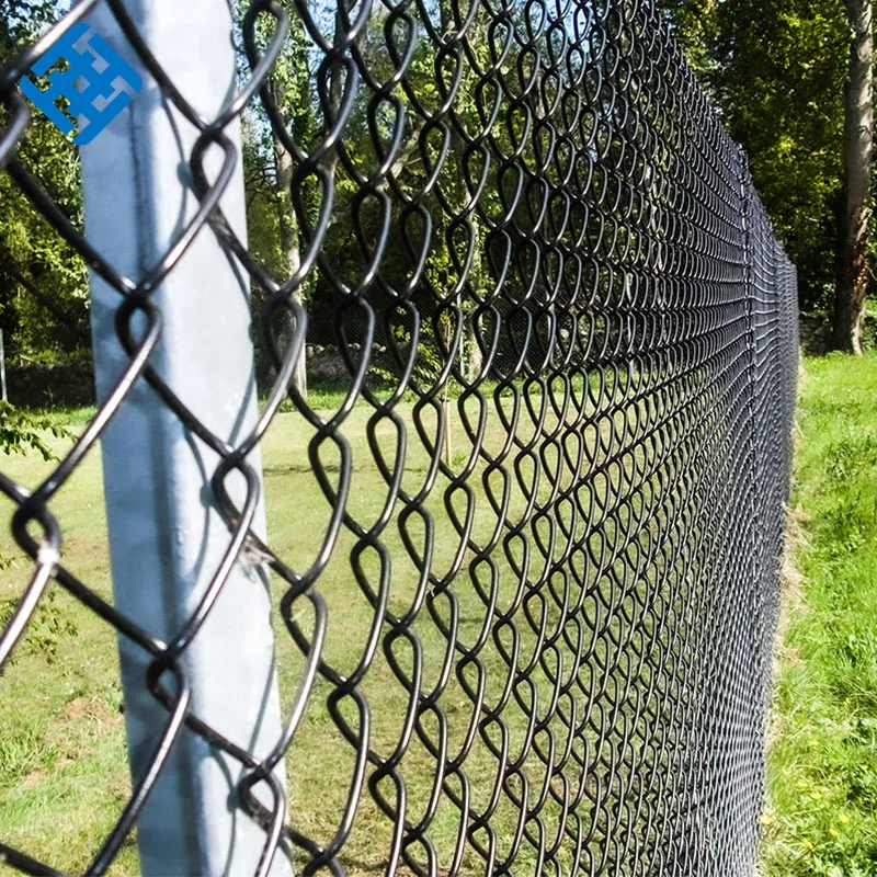 Hinge Joint Fixed Knot PVC Coated Chain Link Fence for Temporary Fencing with Razor Barbed Wire