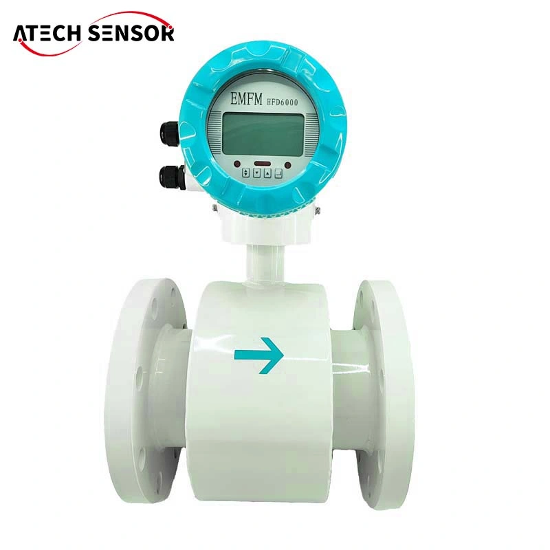 El sensor de flujo de agua de PTFE Flujómetro DN 40 RS232 RS485 Verticaal Gemonteerd medidor de flujo de desplazamiento de agua