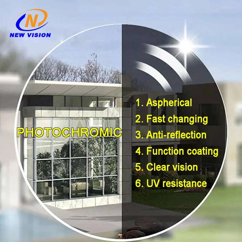 1.56 Photochromic Photogrey Ar Coating Optical Lens