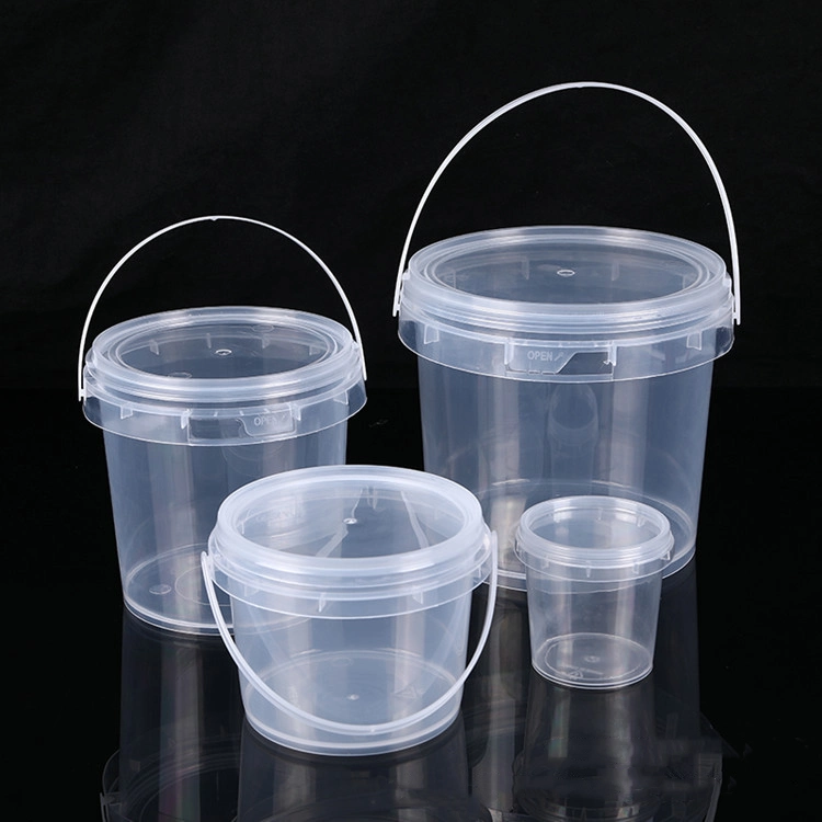 Hot Selling Plastic Round Barrel Food Grade PP Transparent Plastic Bucket