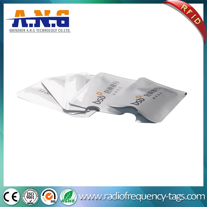 Printing Aluminium Foil Paper RFID Protection Sleeves / Scanner Guard Card