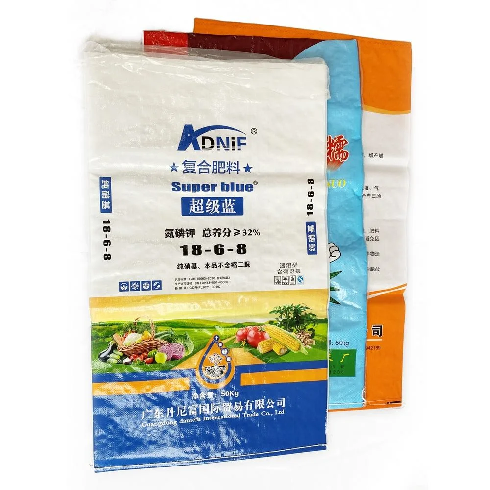 Popular 50kg BOPP Laminado de polipropileno PP Bolsa de tejido 100kg arroz Bolsa de embalaje