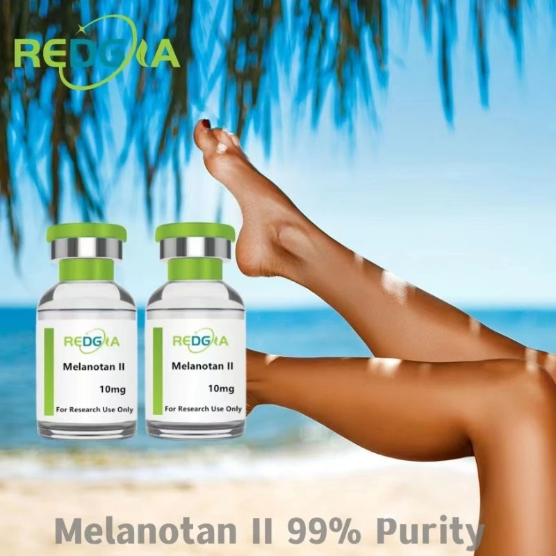 Mejor solución para la Piel pálida melanina inyectar péptido bronceado 10mg Melanotan2 Mt II MT2 CAS 121062-08-6