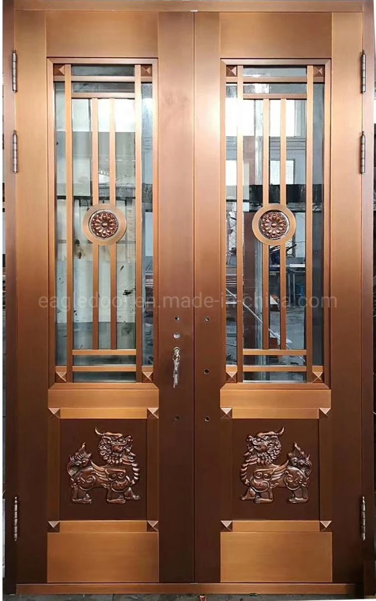 Villa Exterior Main Door Copper Entry Doors Residential Glass Doors Design