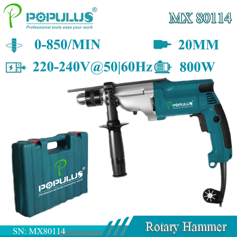 Populus New Arrival Industrial Quality Rotary Hammer Power Tools 800W Electric Hammer for Iragi Market