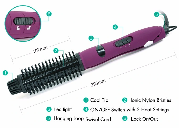 2 In1 Multifunctional Both Straighting Curling Hair Styling Tools Brush