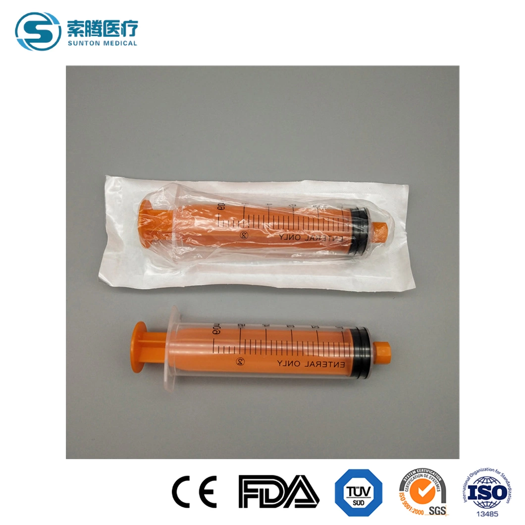 Irrigation Enteral Plastic Injection Syringe 1, 2, 3, 5, 10, 20, 30, 50, 60ml Disposable Sterile Medical /Insulin / Enfit /Feeding with Cap ISO/CE