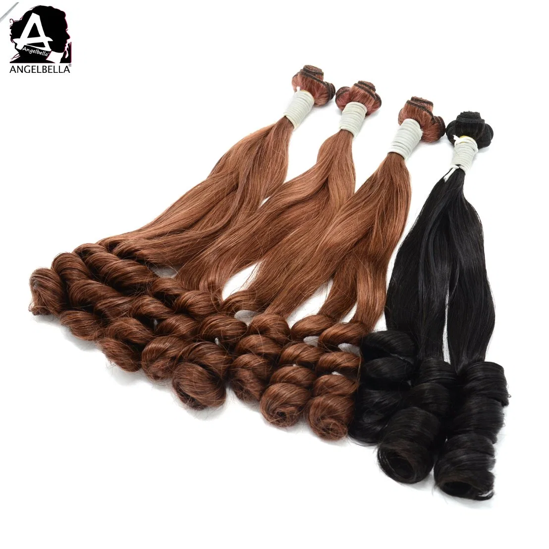 Angelbella New Styles Remy Hair Bundles Loose Funmi 1b# 33# Human Hair Weaving Weft