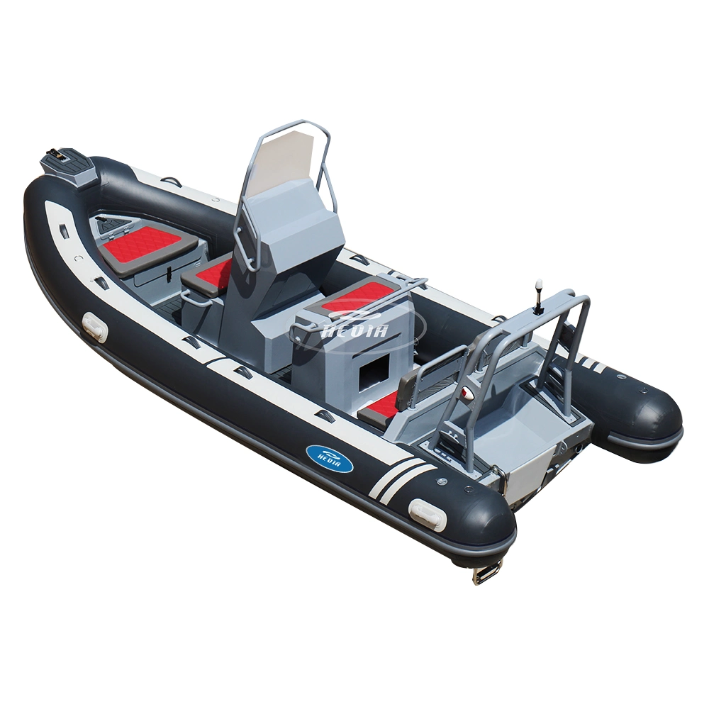 Inflatable Motor Boat 520 Transea Factory CE 17FT Semi Rigid Aluminum Hull Schlauchboot Mit Kabine Inflatable Motor Boat 520