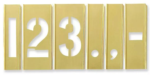 Letter&Number Brass Stencil Interlocking Paint Stencil