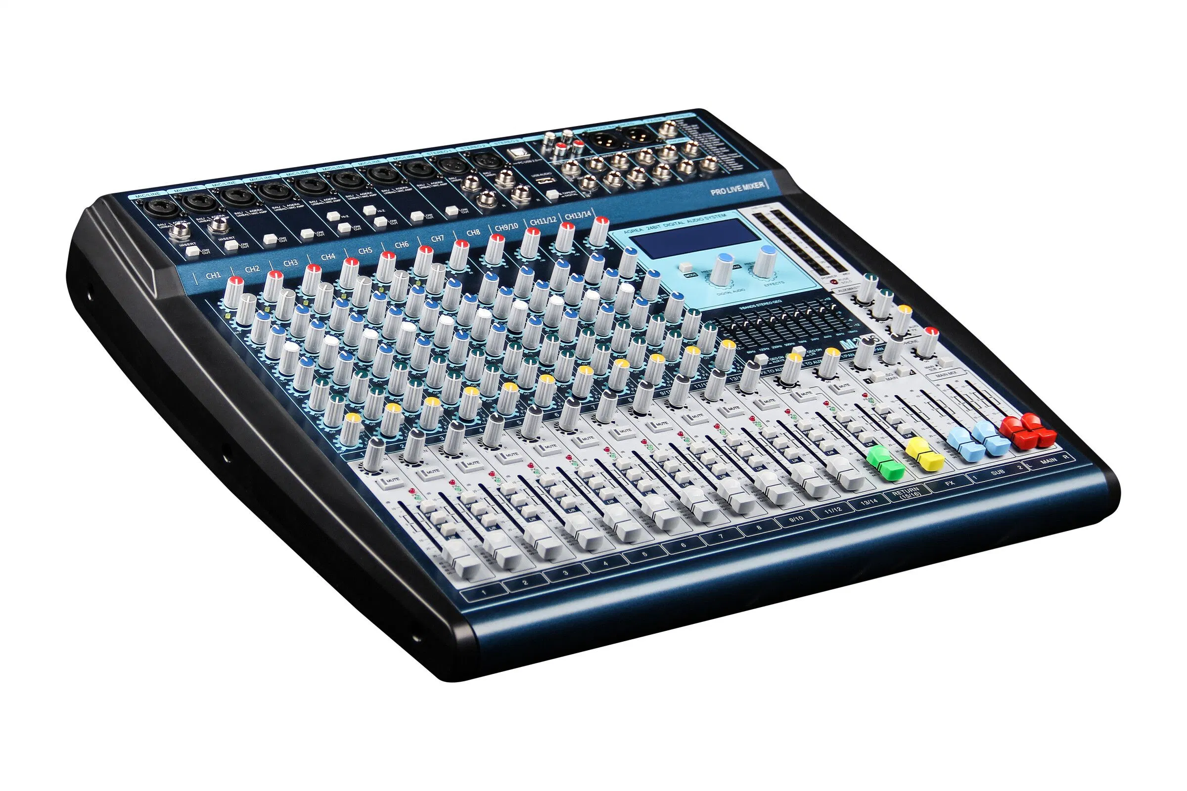 Factory Wholesale/Supplier Professional Audio Mixer Sound Board Mixing Console Built-in 24bit DSP Effect 16 Channel USB Audio Mixer