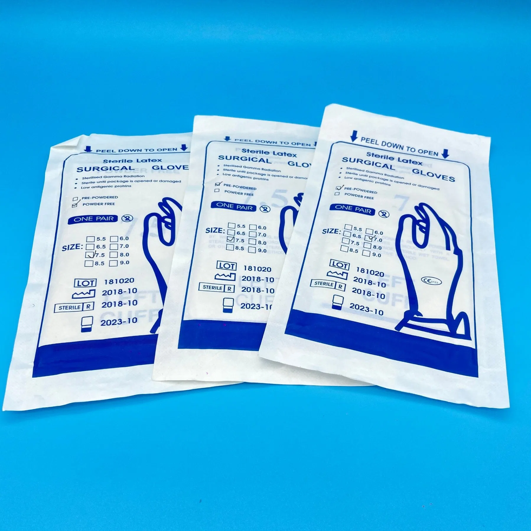 Surgical Glove Latex Free Powder with CE and ISO