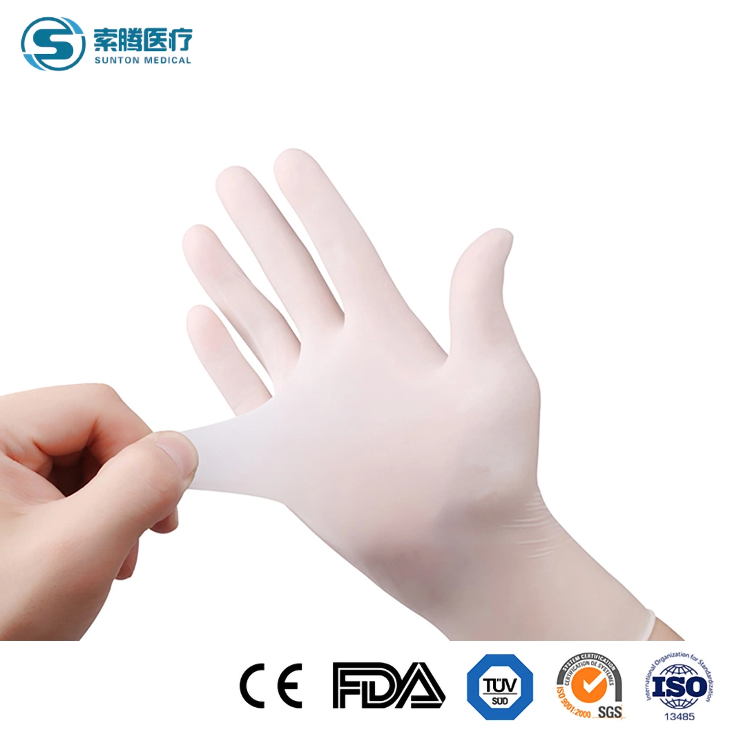 Sunton Puderfreie / Latexfreie Surface Surgical Gloves China GB4806,11-2016 Sicherheitsstandard Medical Grade Mitten Lieferanten OEM Customized Surgical Handschuhe