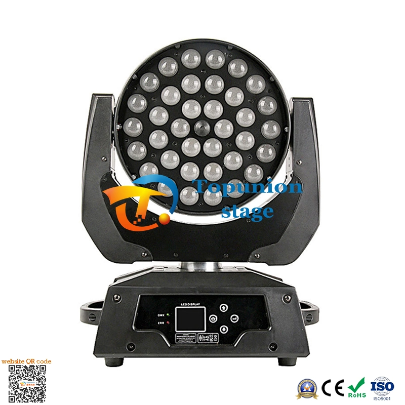 Full Color LED Focusing Moving Head Zoom Lights Effect Stage RGBWA UV 6 in 1 Projector Light