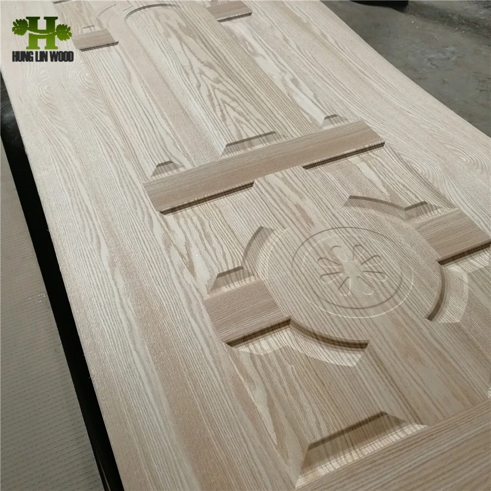 3mm Thickness Natural Wood Veneer & Melamine Moulded Laminated Door Skin