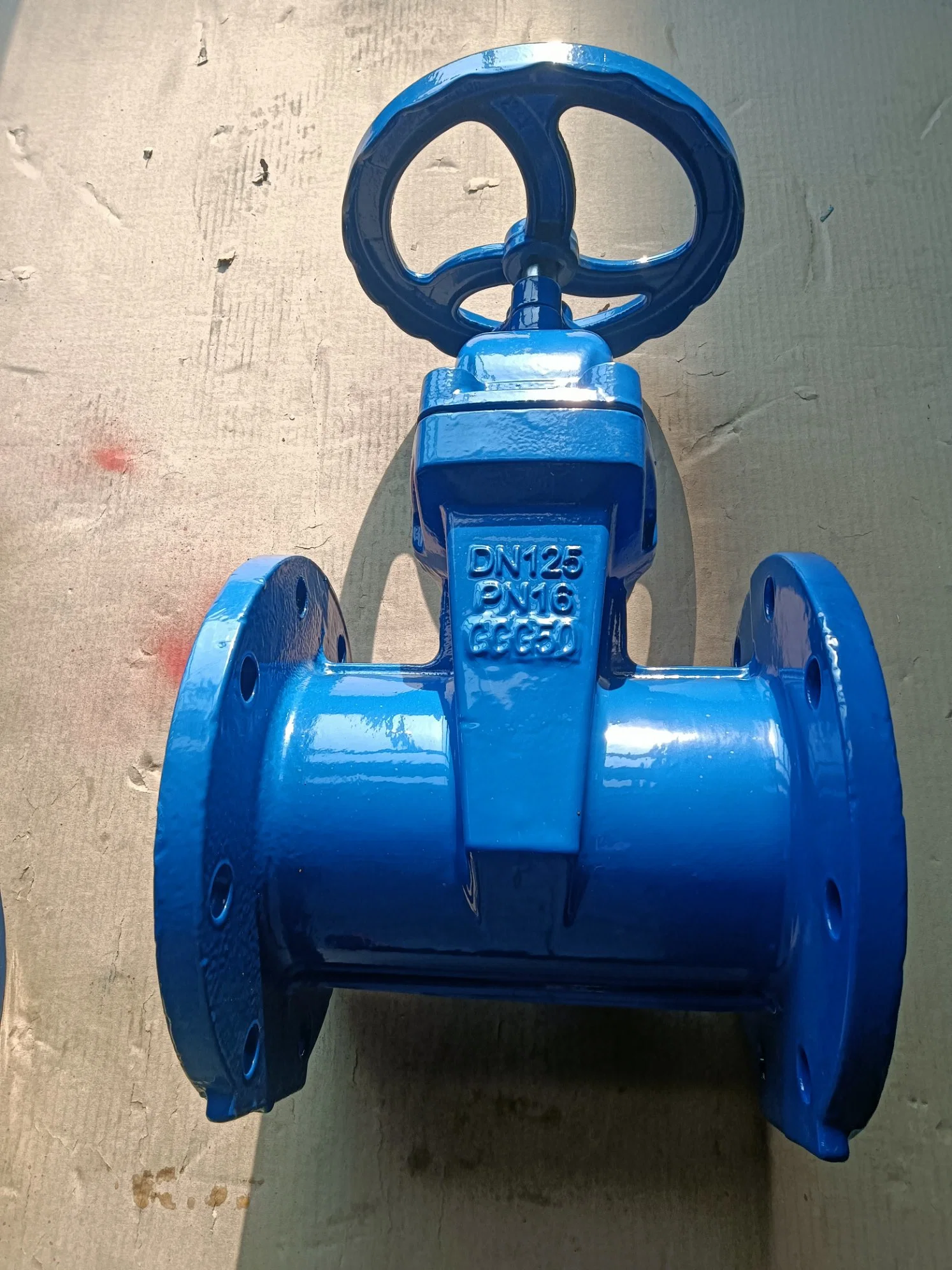 DN125 Water Gate Valve Brass Metal Seated Ductile Iron Body Flanged Ends