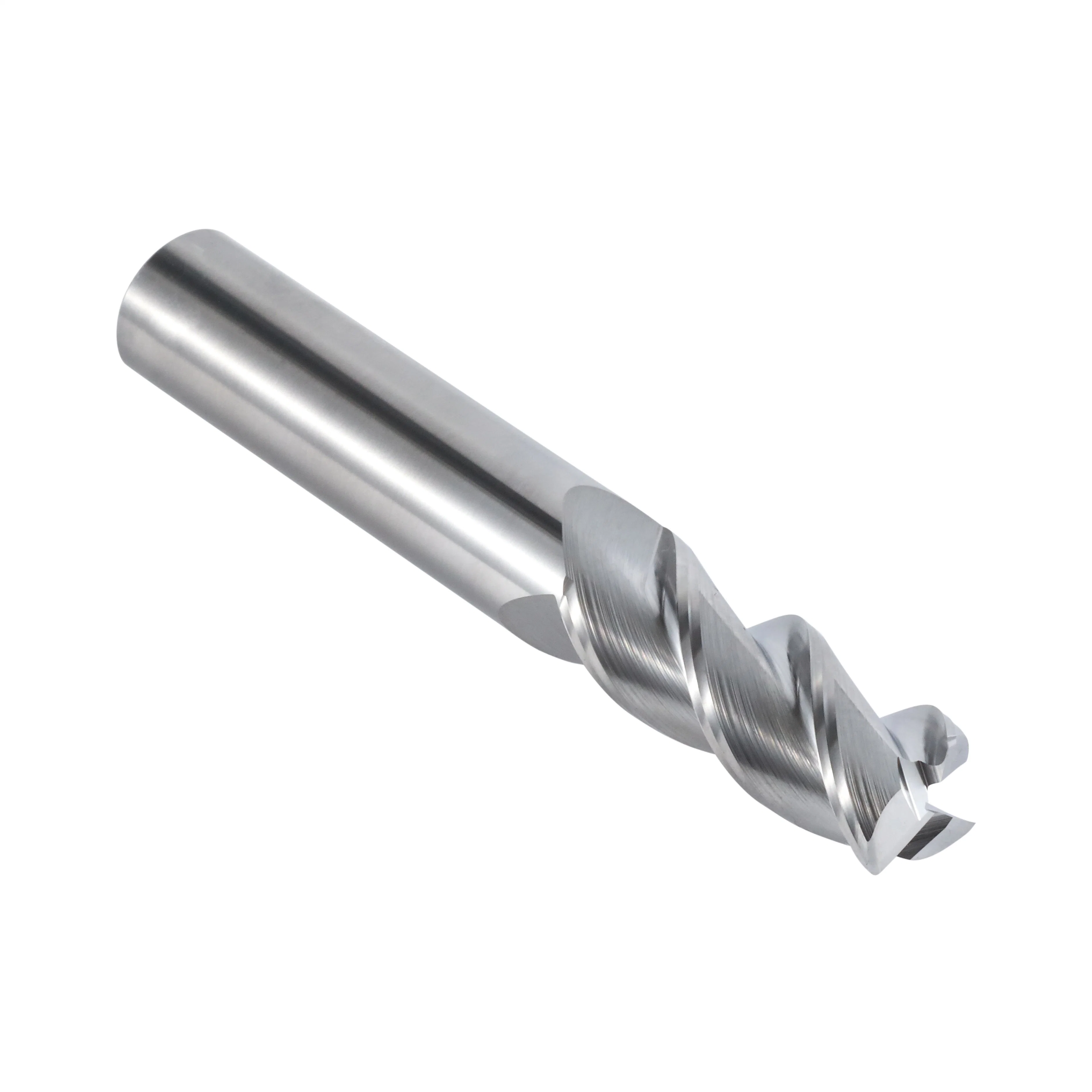 High Hardness 3 Flutes Cemented Carbide Flat End Milling Cutter for Aluminium Alloy