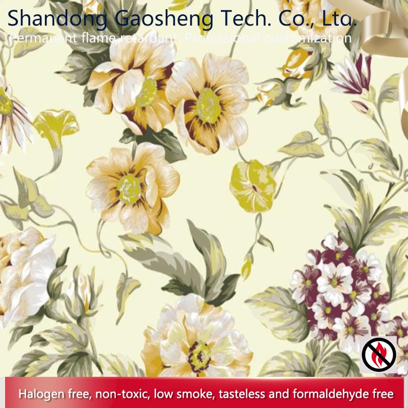 Factory Price Flame Retardant Soft Flower Print Bedding Set Fabric Pigment Textile in Fabric