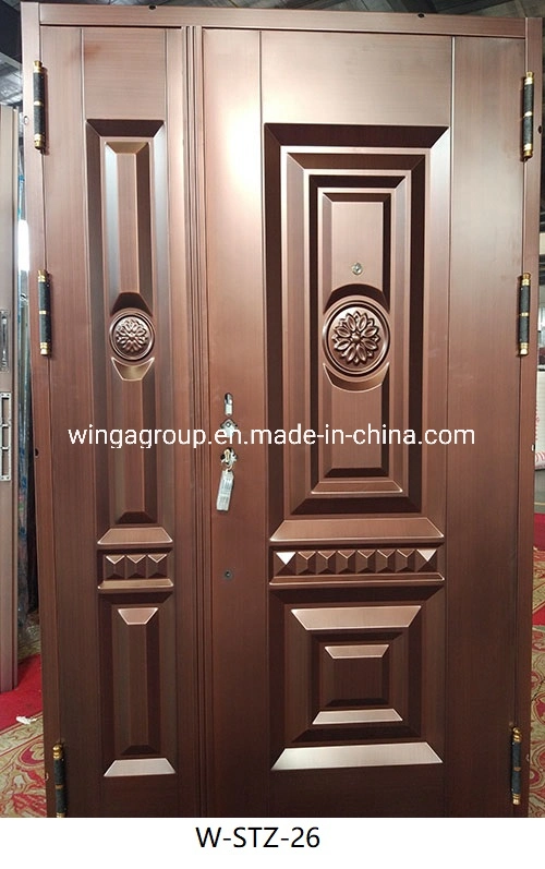 Lighter Luxury Exterior Security Metal Steel Alloy Copper Door W-St-11