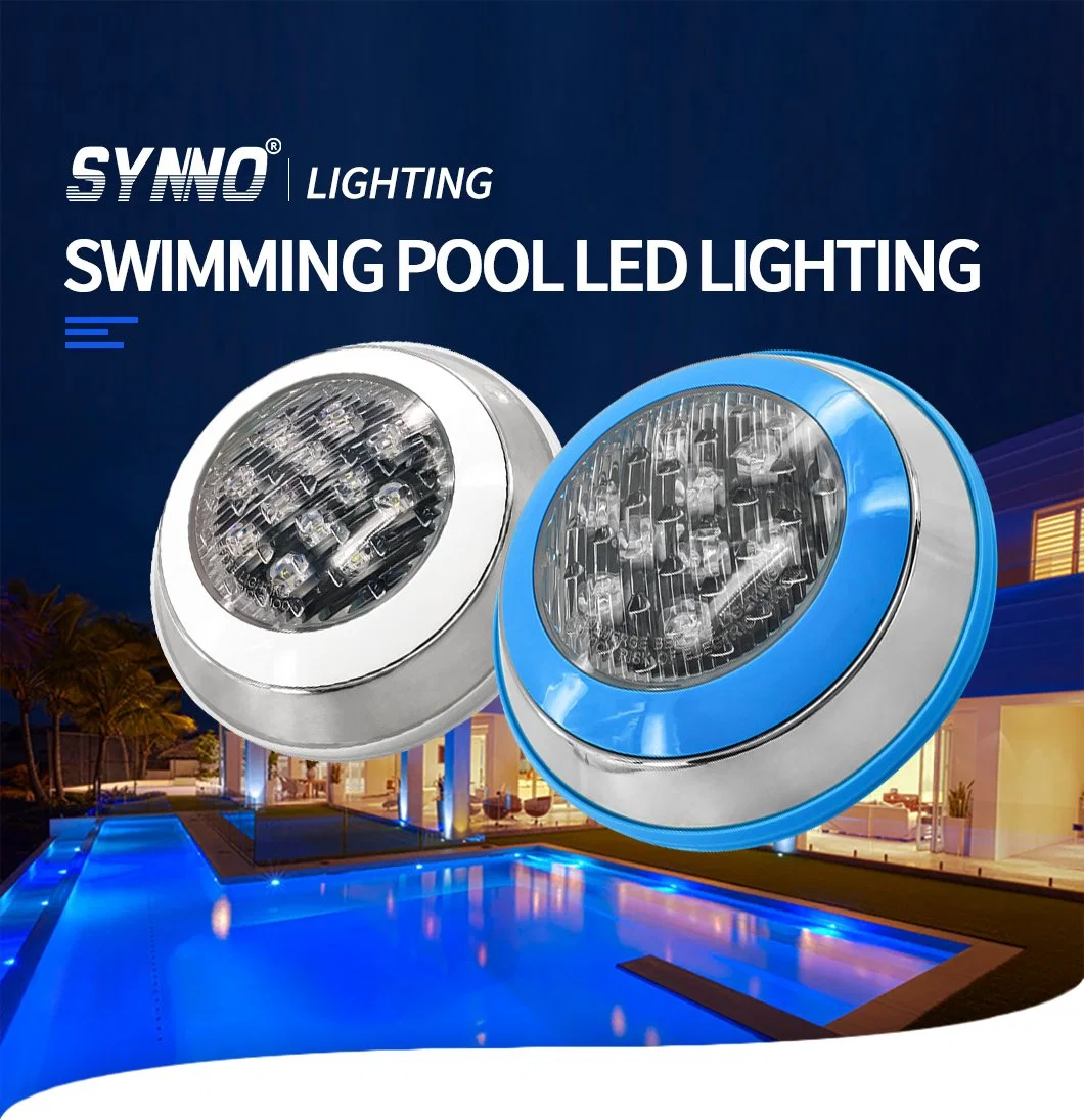 Branco Warmwhite Vermelho Azul Verde Verde IP68 RGB Aço inoxidável 12V Lâmpada da luz LED de piscina