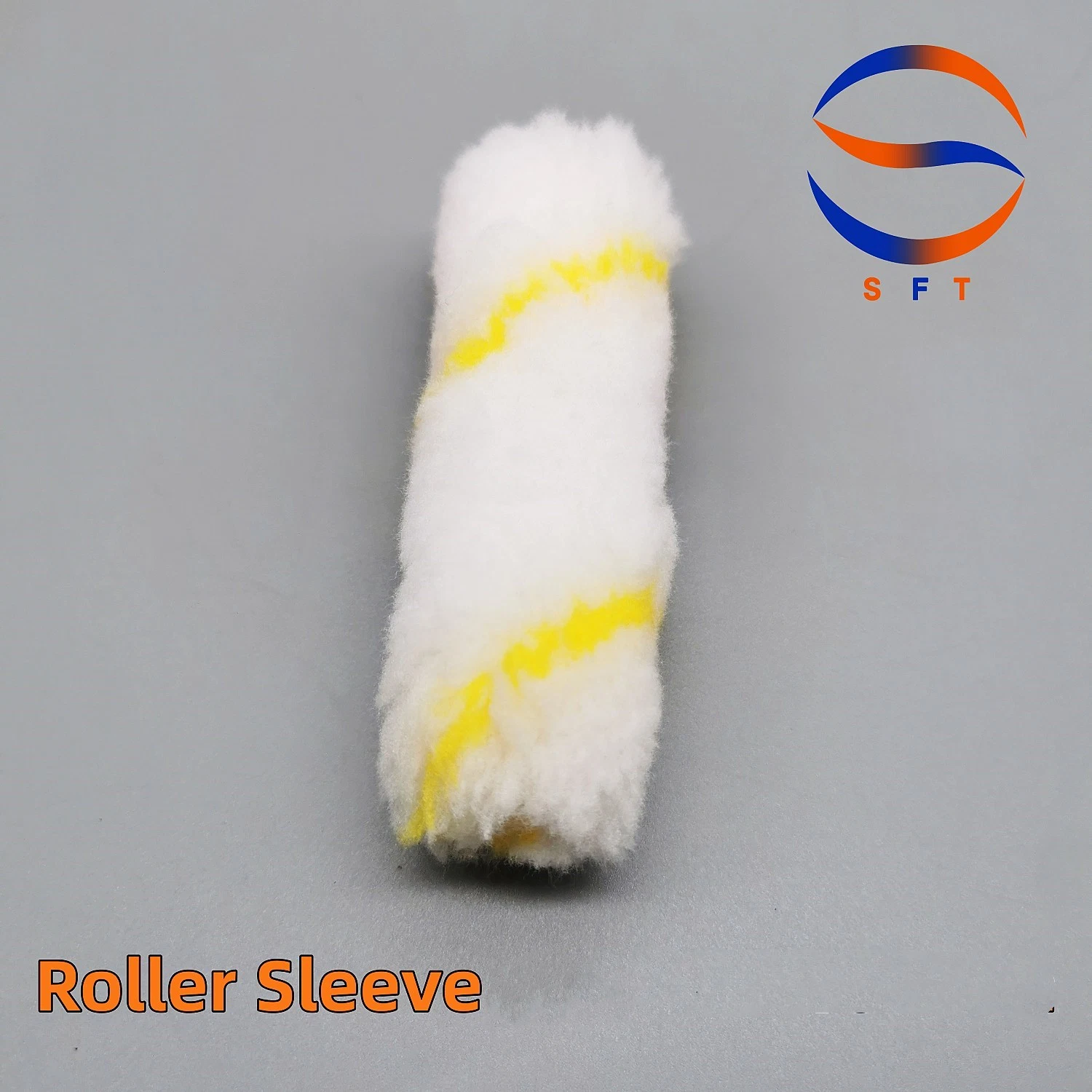 Roller Sleeves White with Yellow Stripe 30mm X 100mm for Epoxy Painting