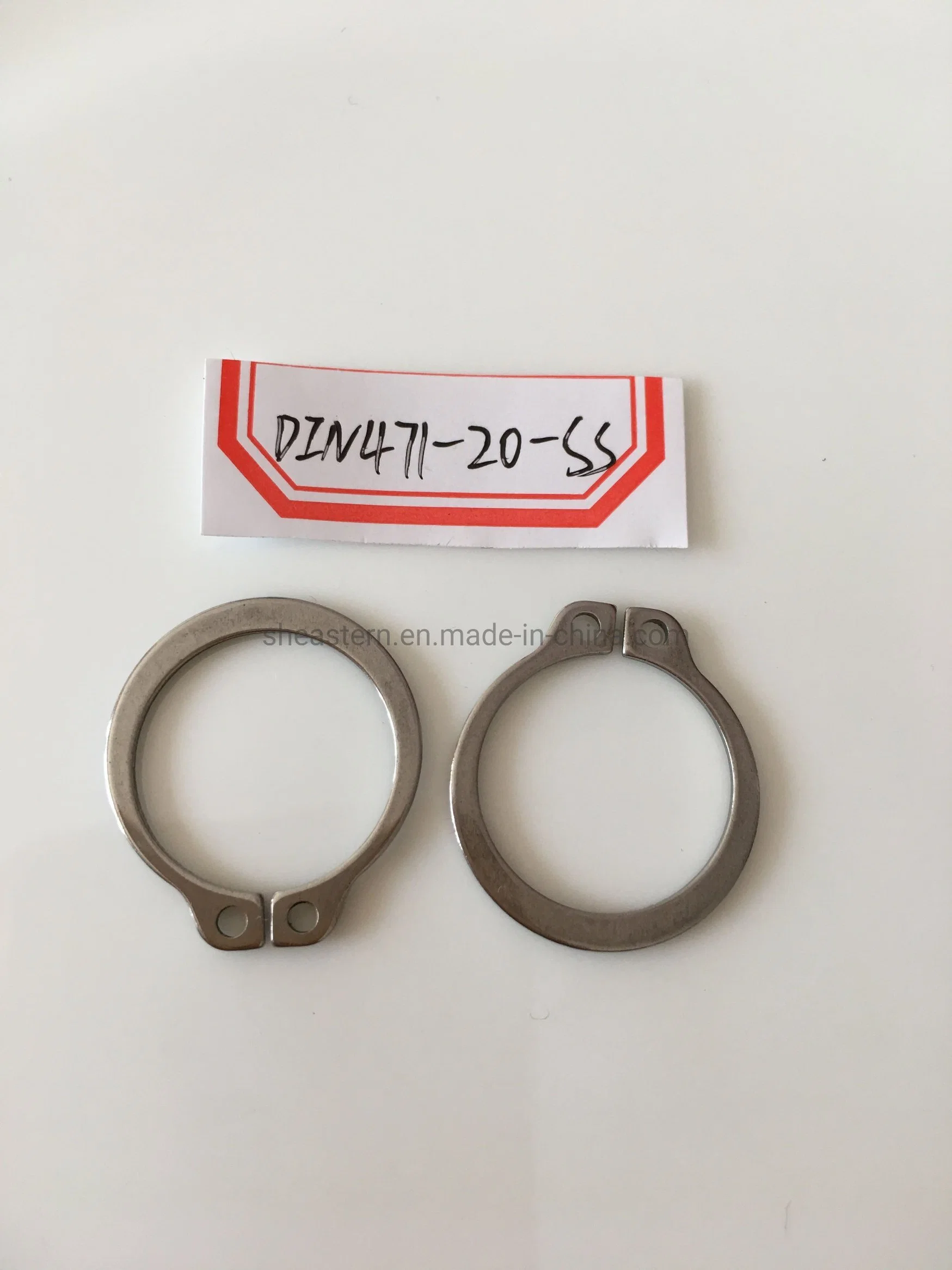 El anillo de sujeción de acero inoxidable, DIN471-20
