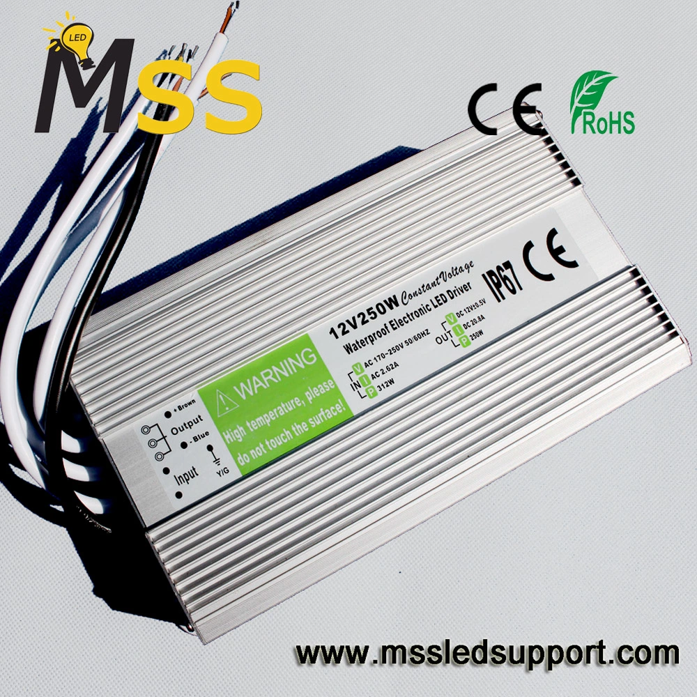 250W 12V 24V Waterproof LED Power Supply for LED Module