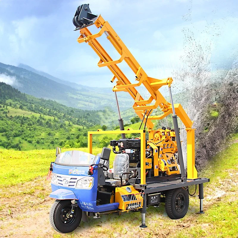 China New Portable Drilling Rig Machine with Mud Pump