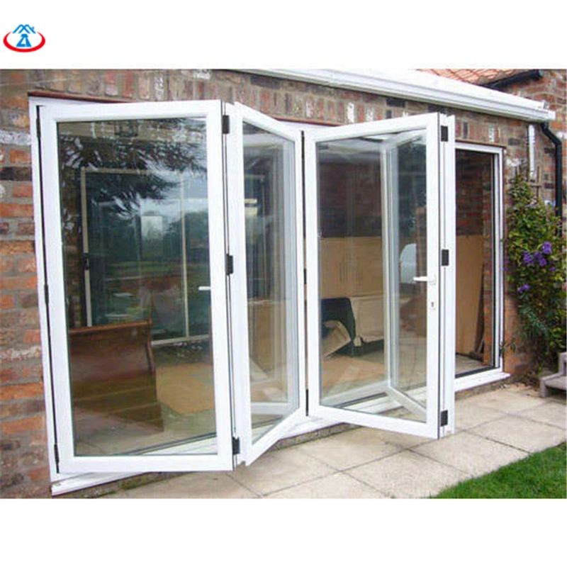 Excellent Quality Wooden Double Layer Aluminum Folding Door for House