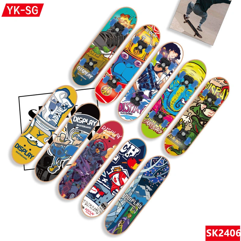 24 Inch Children Wooden Skateboard Plastic Bracket 4 PVC Wheels 17 Inch Cheap Maple Skateboard Toys