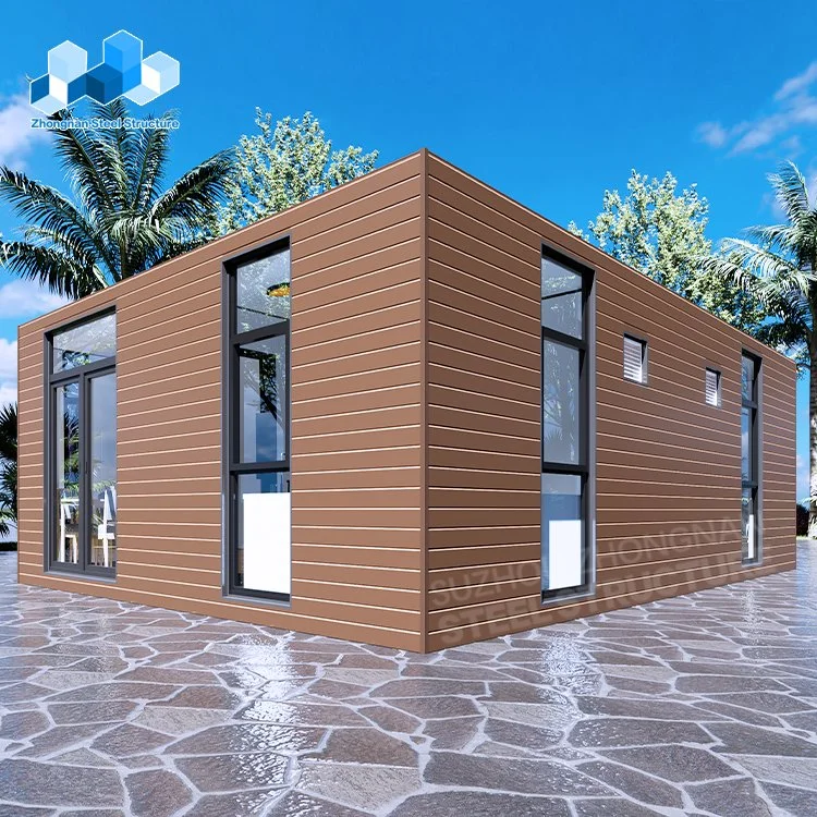 Casa de contenedor Prefabricados de lujo modular Villa 2 Dormitorios moderno diminuto Prelab Casa con Cocina Salón