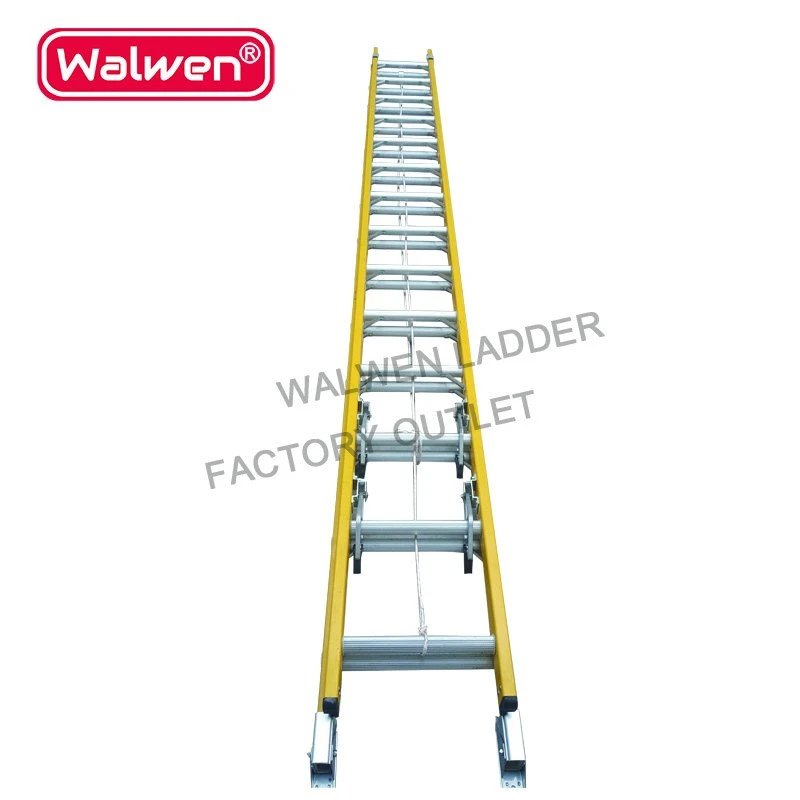 Super Quality 2 Section Industrial Step Extension Ladder Fiberglass Folding Ladder