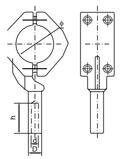 Aluminium Alloy Strain Clamps Straight Linetype