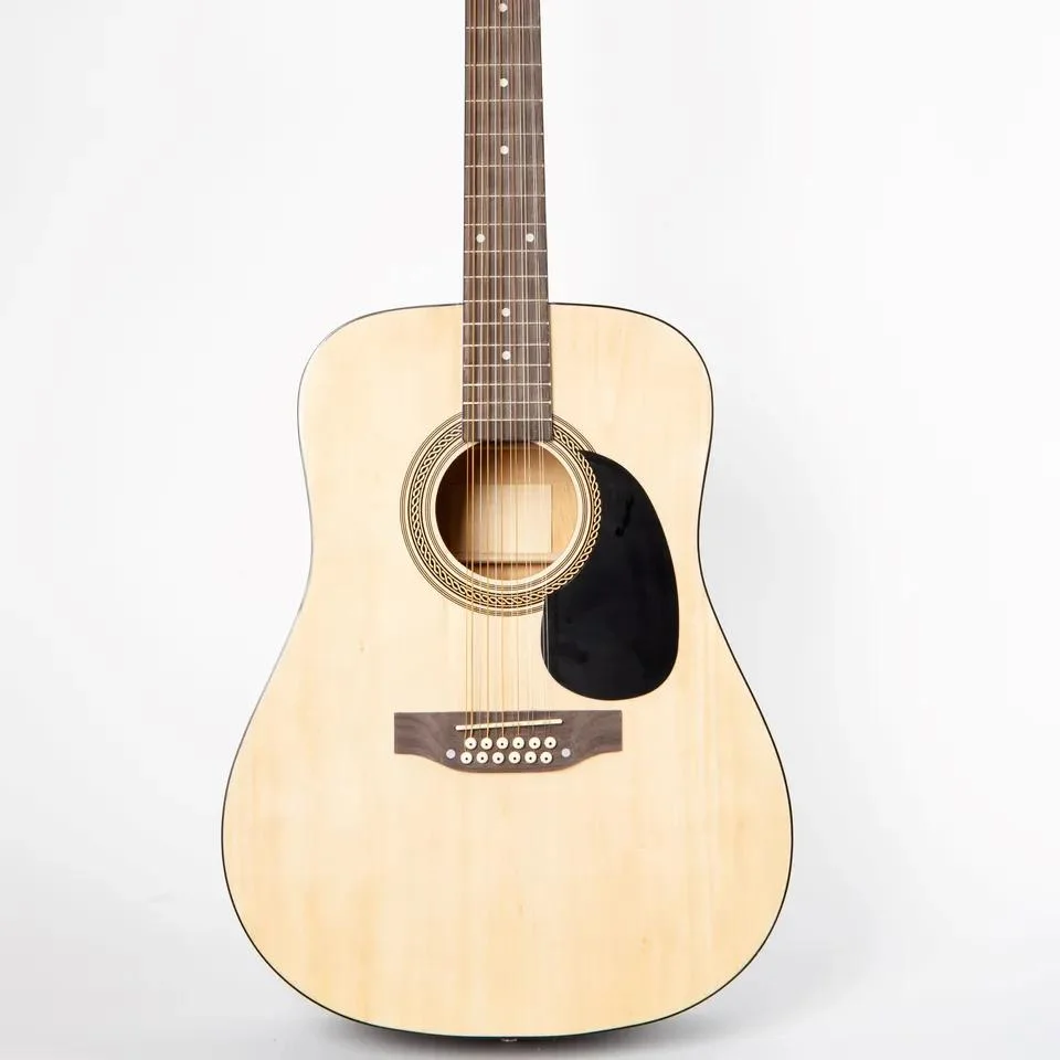 Todos personalizados OEM Basswood laminado 12 String Dreadnought violão acústico natural (LZSAG-150)