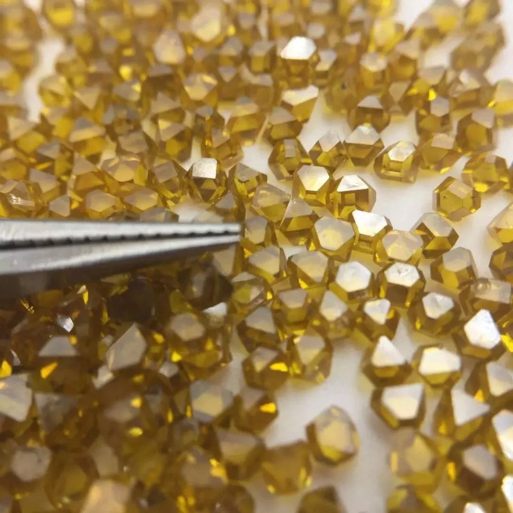 Lab Grown Yellow Hpht Rough Synthetic Diamond 3.2mm for Cutting Tools