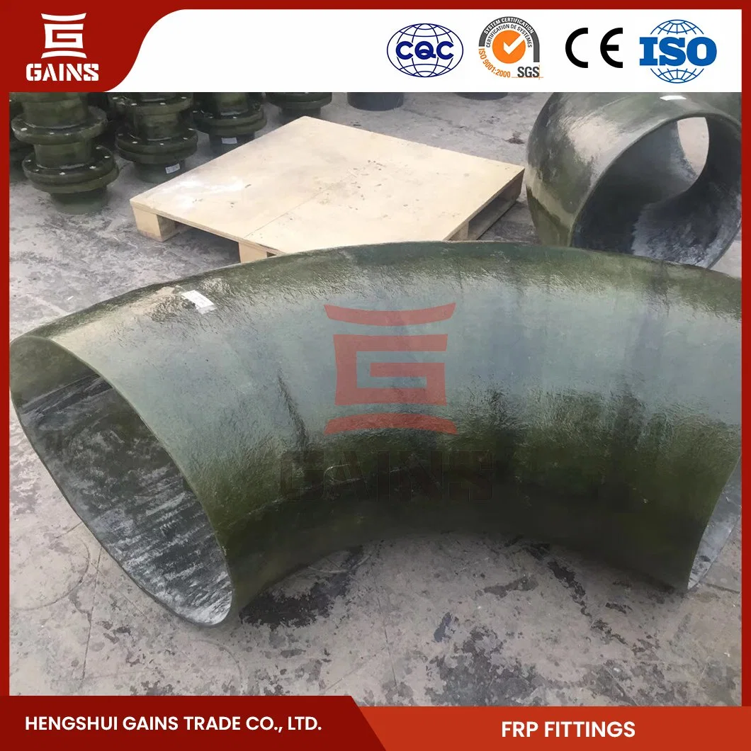 Gains GRP Fitting Suppliers 1/2" Fiberglass Elbow China FRP Y Type Pipe Elbow