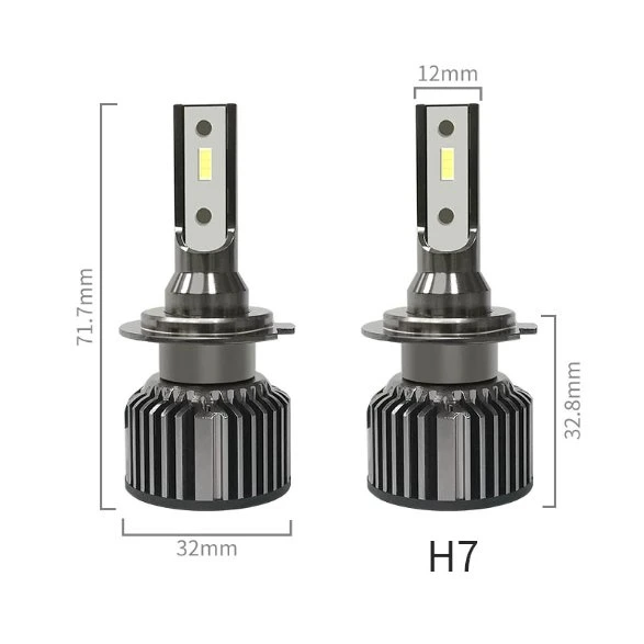 All-in-One Csp Chips High Low Beam Bulb Cool White 6500K H7 LED Headlight Bulbs Conversion Kit