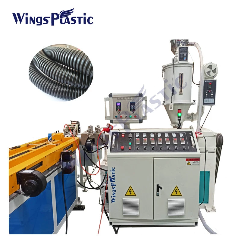 Single Wall Flexible Plastic Corrugated Conduit Pipe Making Machine / Tube Corrugator Machine