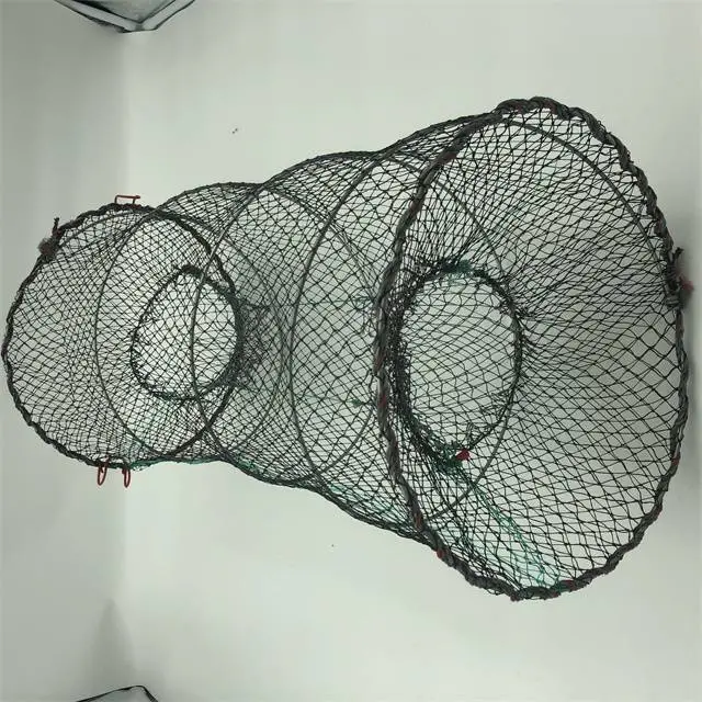 16 trous pliable Eel Trap Parapluie pliable Fish Trap Crab Piège