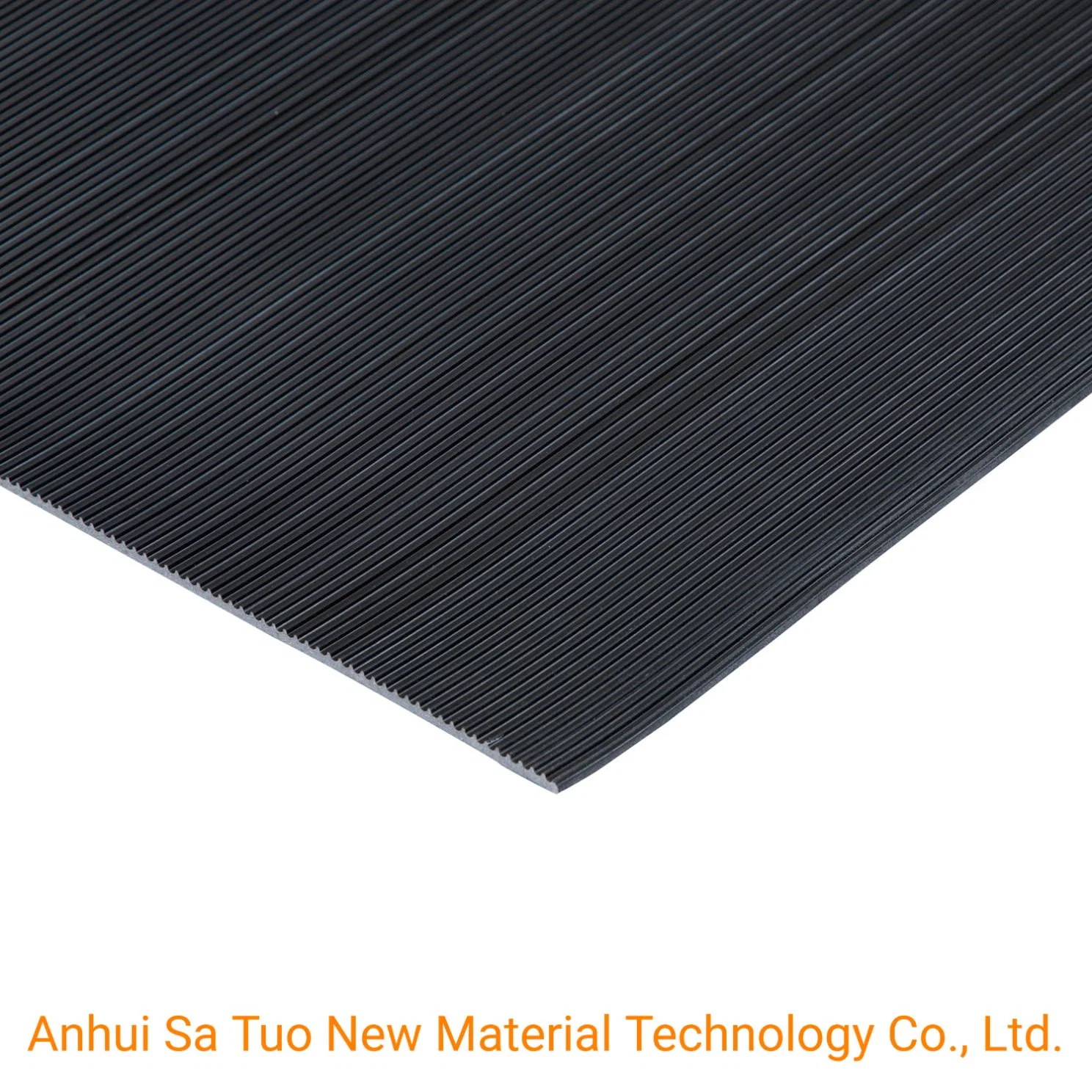 Different Thickness Anti-Slip Insulating Power-Free Fine Ribbed Pinstripe Rubber Sheet