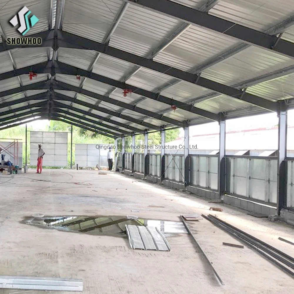 Automatic Precriated Steel Frame Building Modern Chicken Farm avícula House