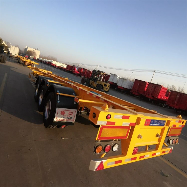 Boutique 3 Axle Skeleton Trailer 40FT Sea Container Transport Semi Trailer for Sale