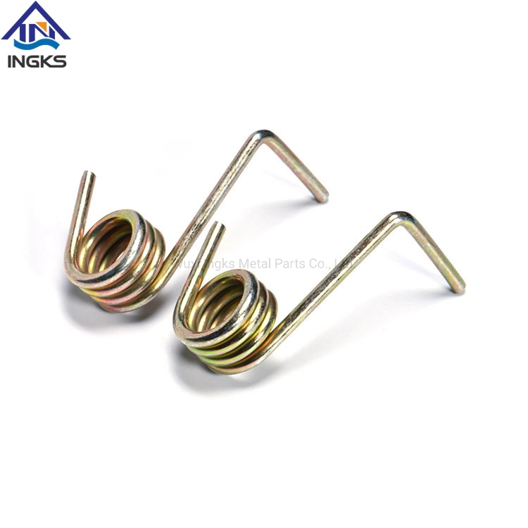 Stainless Steel Alloy Steel Coil Torsion Spring with L Shape Single Bend