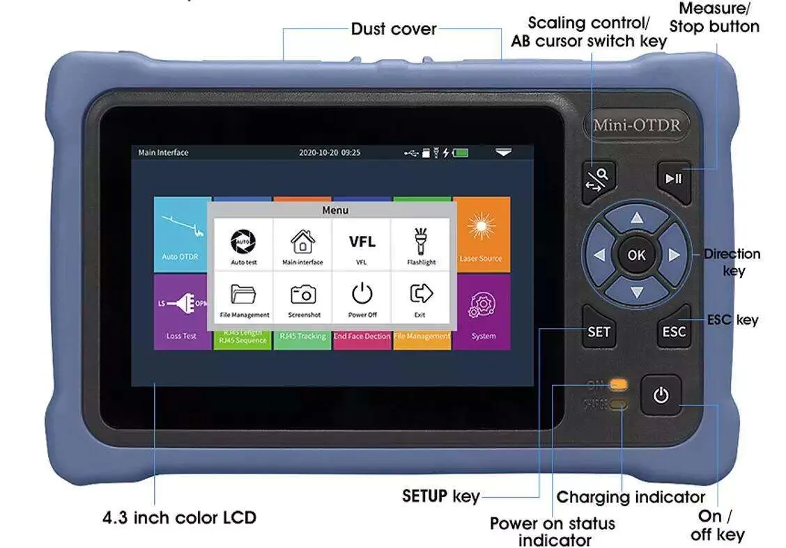 Factory Price Touch Screen 1310/1550 Nm 26/24dB OTDR Machine Price RJ45 Cable Tester