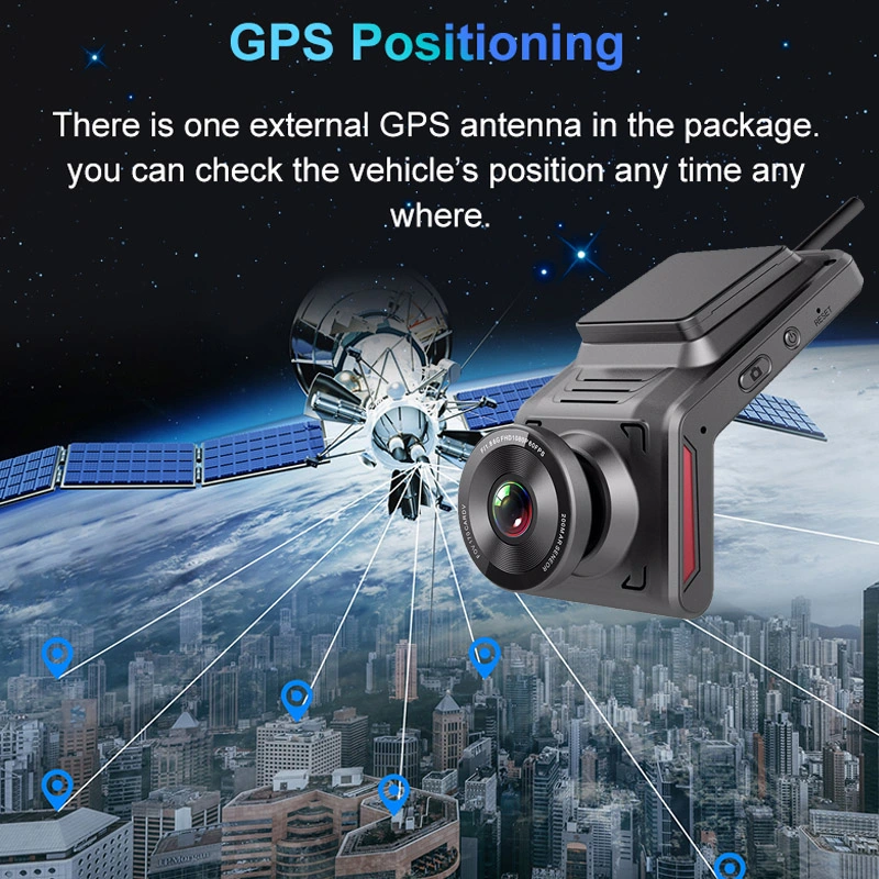 4G WiFi GPS Tracker Dash Cam Front and Rear Dual Lens Camera Car DVR SIM 4G Live Streaming LTE Dashcam Car Dash Camera Car Black Box