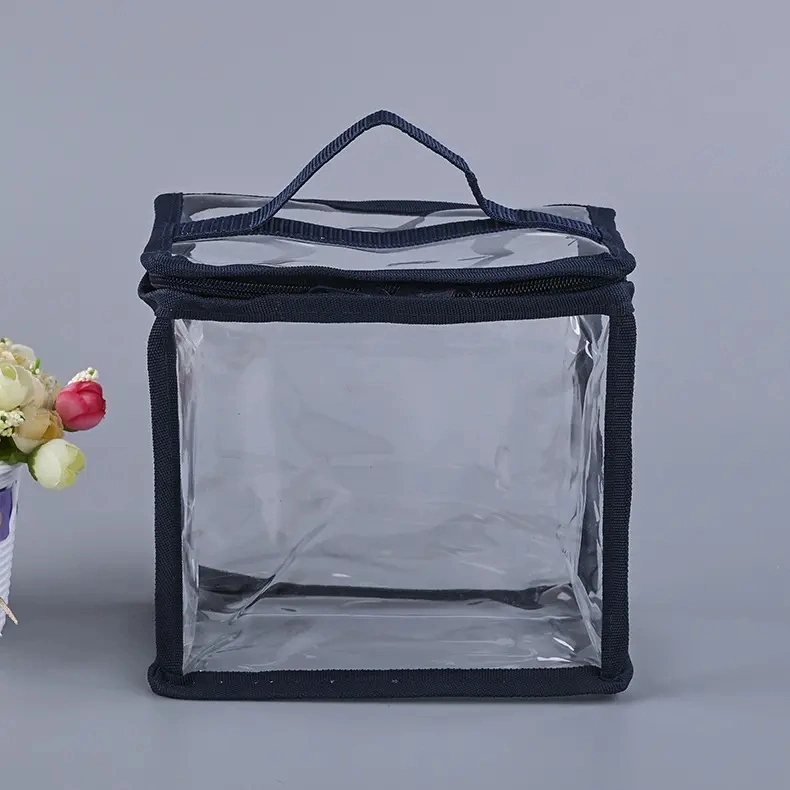 Custom Logo Transparent PVC Tote Bag Waterproof Non Woven Bed Sheet Package Bag