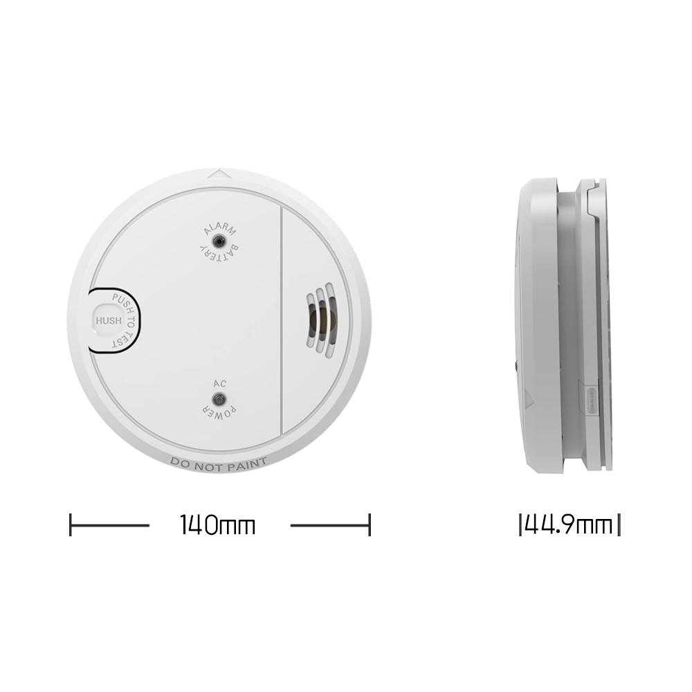 AC and DC 9V Battery Bsi Ce Smoke Alarm