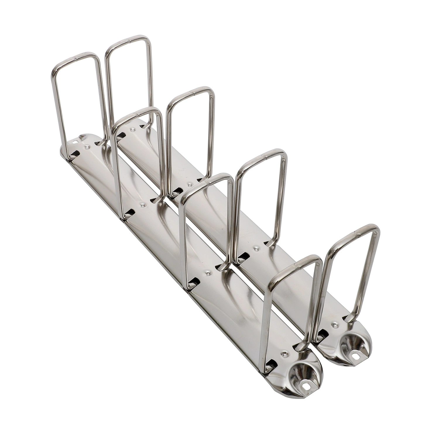 Kundenspezifischer Metallring Binder Mechanismus 4 Löcher Quadratischer Ringordner Clip für PP-Kunststoffordner