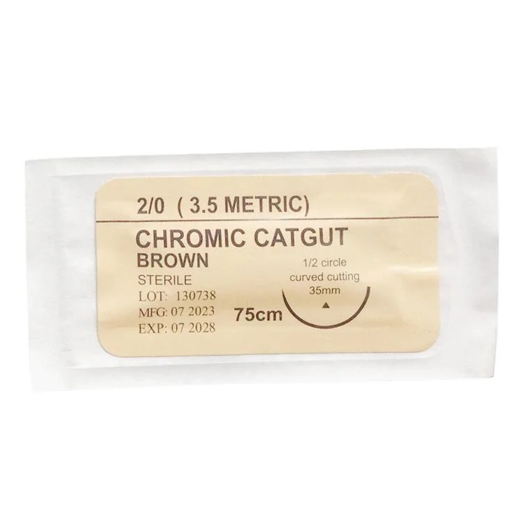 Medical Disposables Surgical Chromic Catgut Suture with Needle
